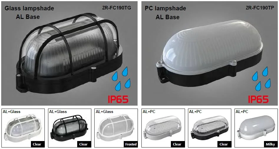 Black LED Bulkhead Light Ellipsoid Energy Saving LED Outdoor