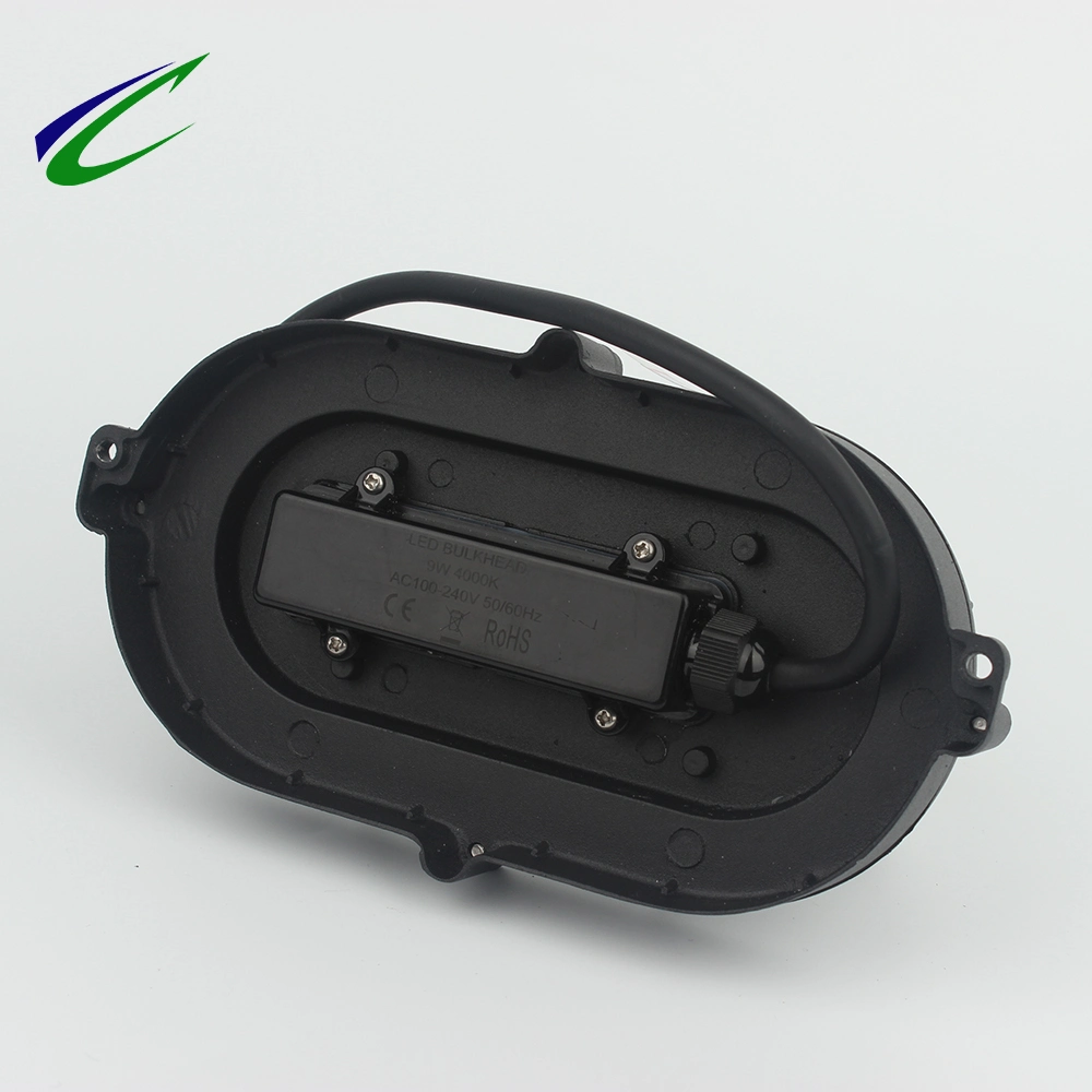 Black LED Bulkhead Light Ellipsoid Energy Saving LED Outdoor