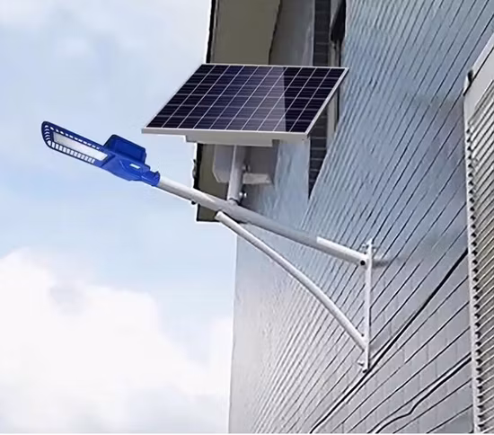 PLC Lorawan 광전지 야외 정원 주요 도로 조명 50W용 지능형 태양열 LED 가로등
